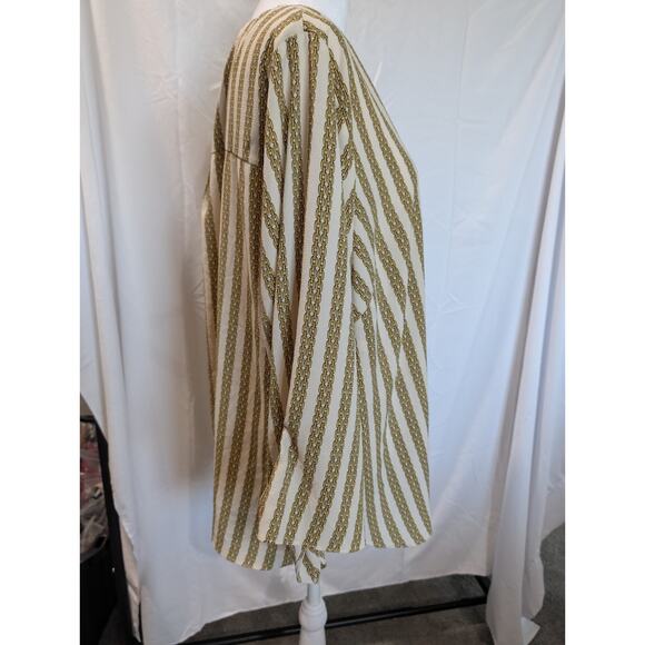 Michael Kors Women's Size 2X Chain Link Print Designer Tunic Blouse Shirt Top - Picture 4 of 13